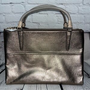 NWT Vintage Y2K Coach Borough Metallic Leather Bag
